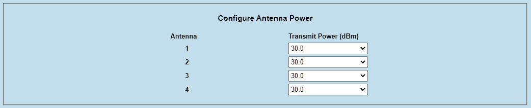 FxConnect Antenna Power configuration